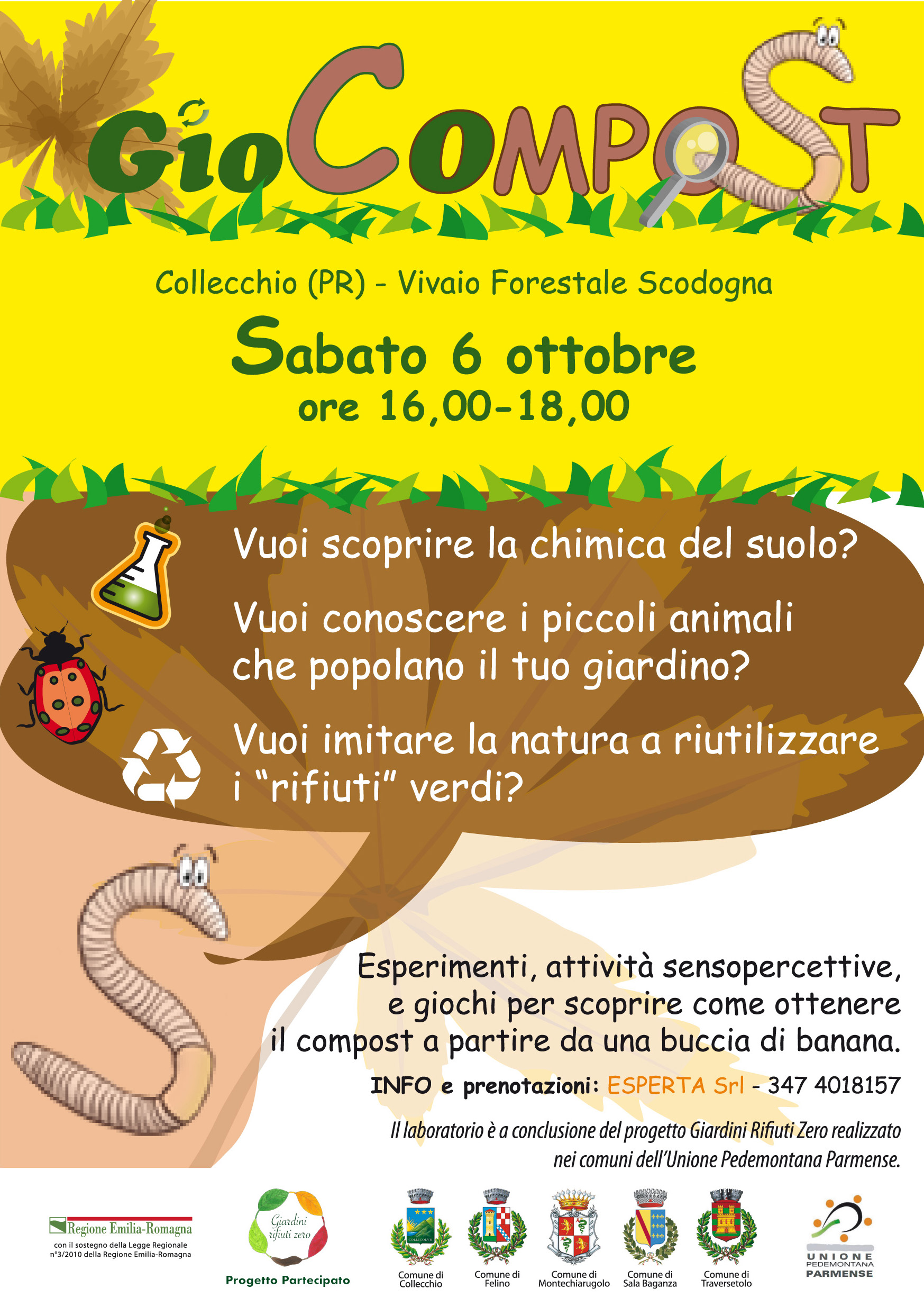 Giocompost, laboratorio per i bimbi a Collecchio