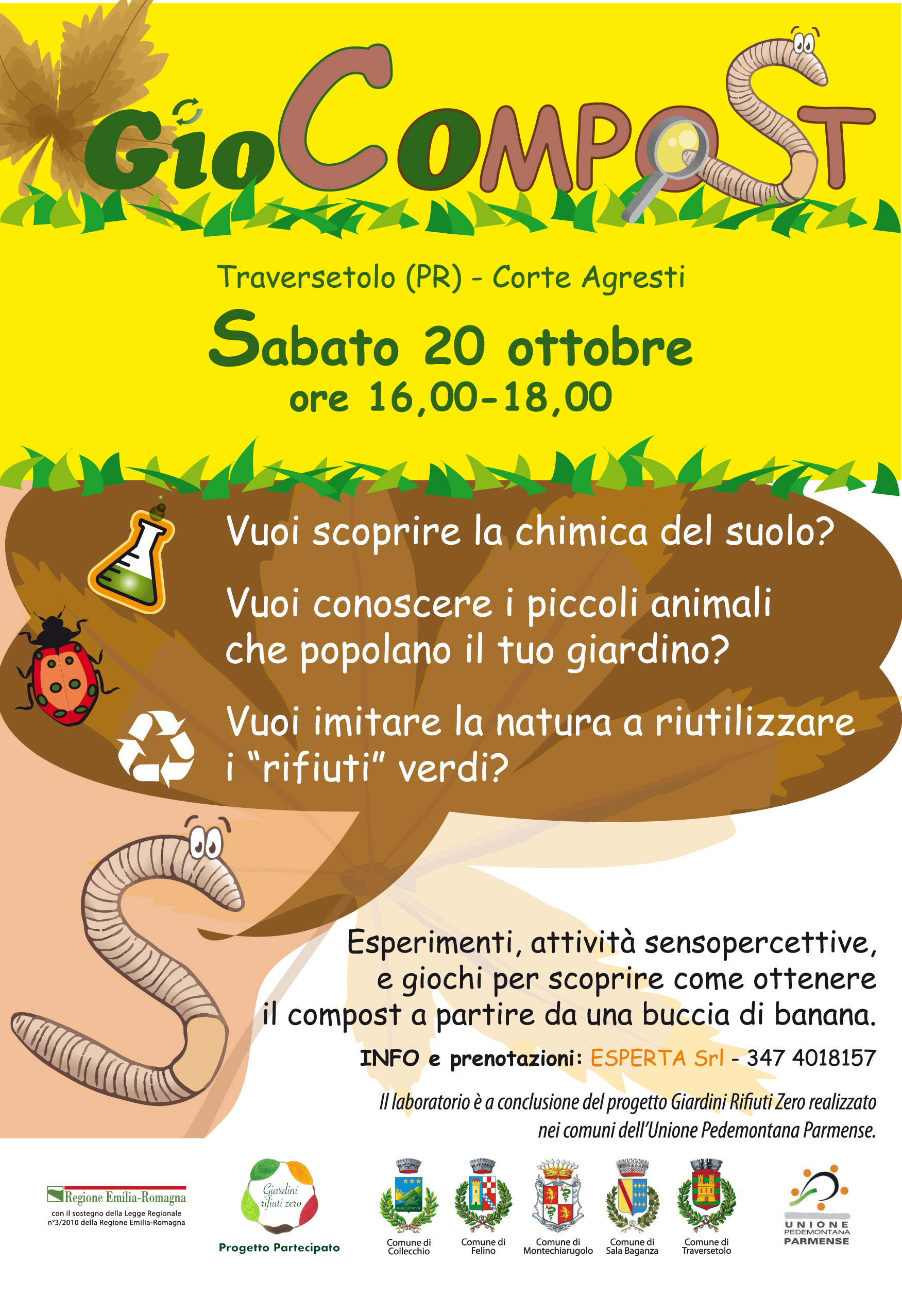 Giocompost, laboratorio per i bimbi a Traversetolo