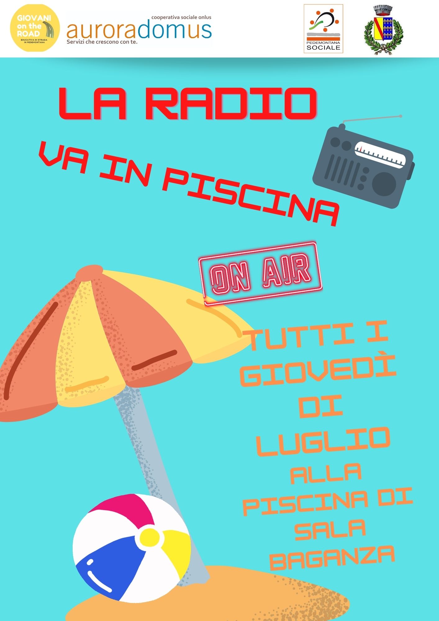 Radio in piscina